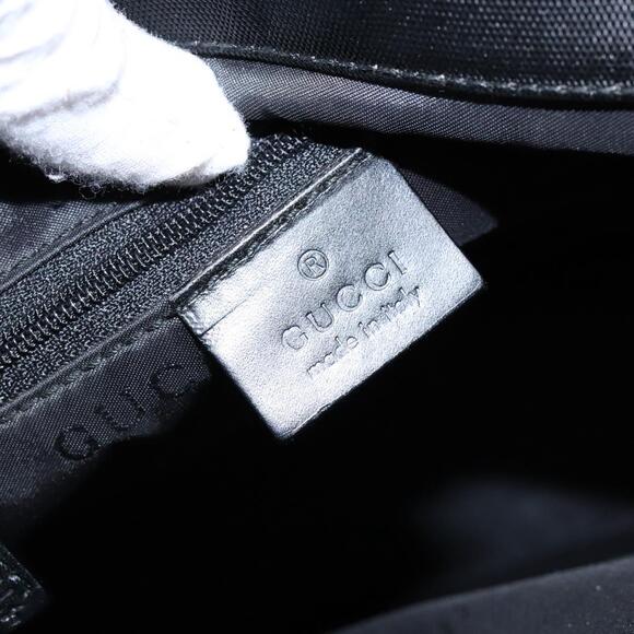 GUCCI Bamboo Hand Bag Nylon Black Silver 002 002 - Picture 16 of 16